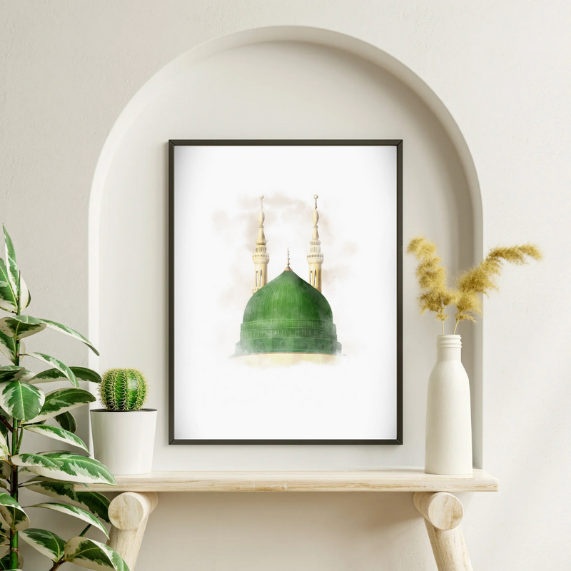 Wandkunst - Die Mescid-i Nebevi in Medina Poster