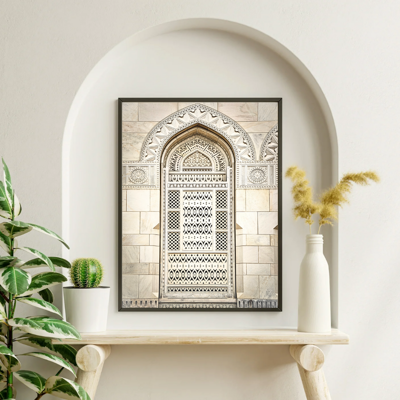Wandkunst - ästhetische Architektur in Marrakesch Poster