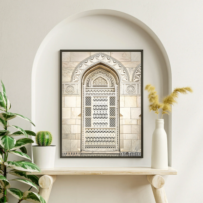 Wandkunst - ästhetische Architektur in Marrakesch Poster